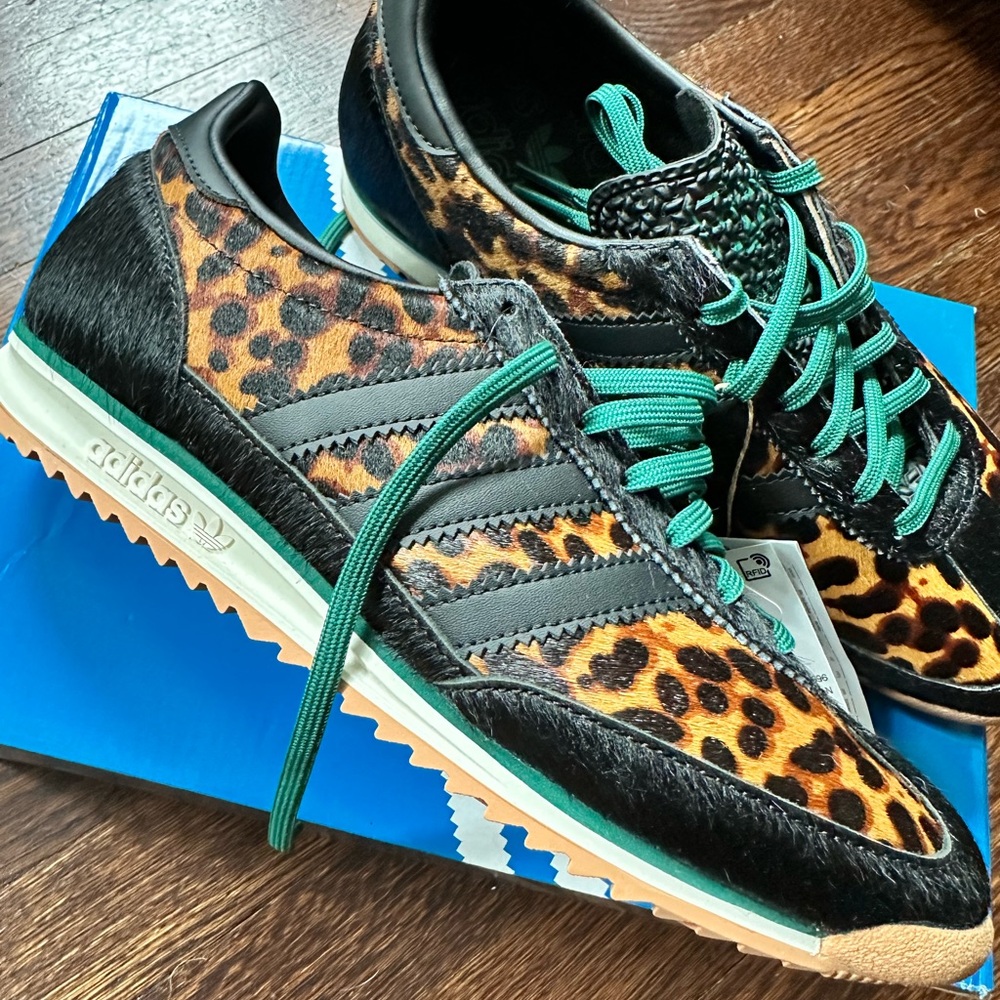 Adidas SL72 leopard print sneakers NWT